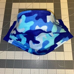 100% Cotton Reusable Blue Camouflage Mask